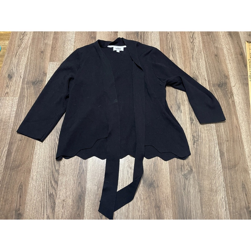 Ellie Sweater, Women's Size Large, Black, Open Cardigan